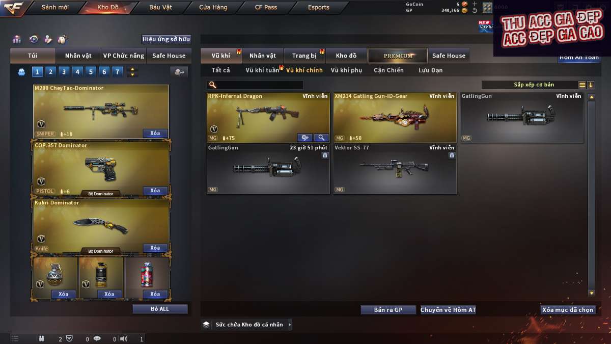 shop acc cf uy tin gia re